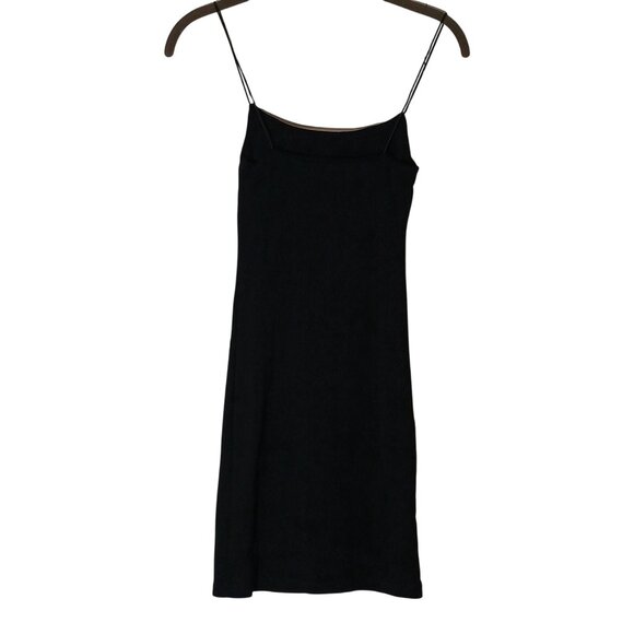 2 Zara Bodycon Dresses Size S Black Spaghetti Strap/White Off-the-Shoulder - Picture 3 of 16